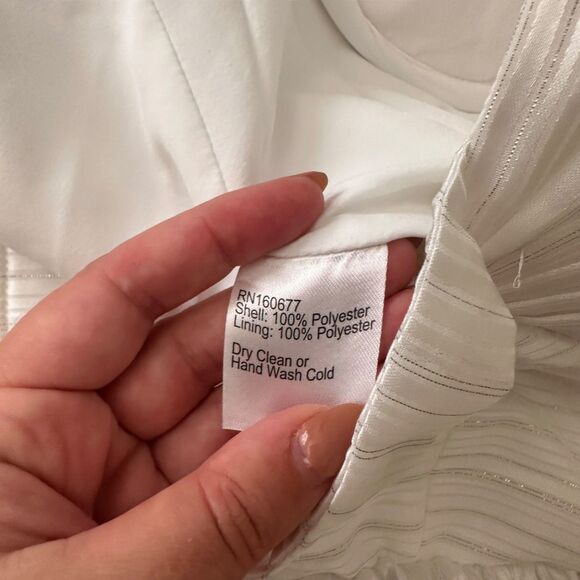 ADEIRLINA Fragrant Jasmine Pearl Corset Mini Dress White NWT XL - Picture 5 of 5